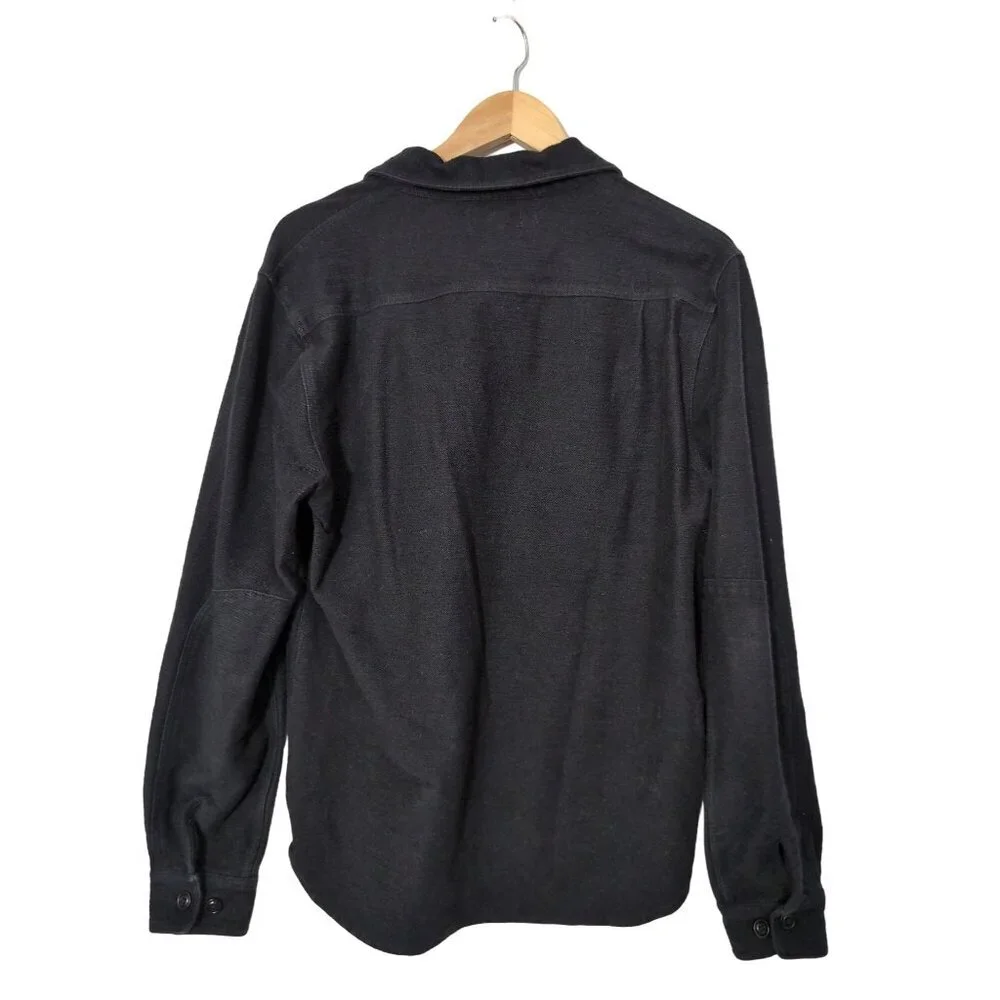 J Crew Knit Goods NY Pullover Shirt‎ Women M Black Long Sleeve Casual Chore Barn
